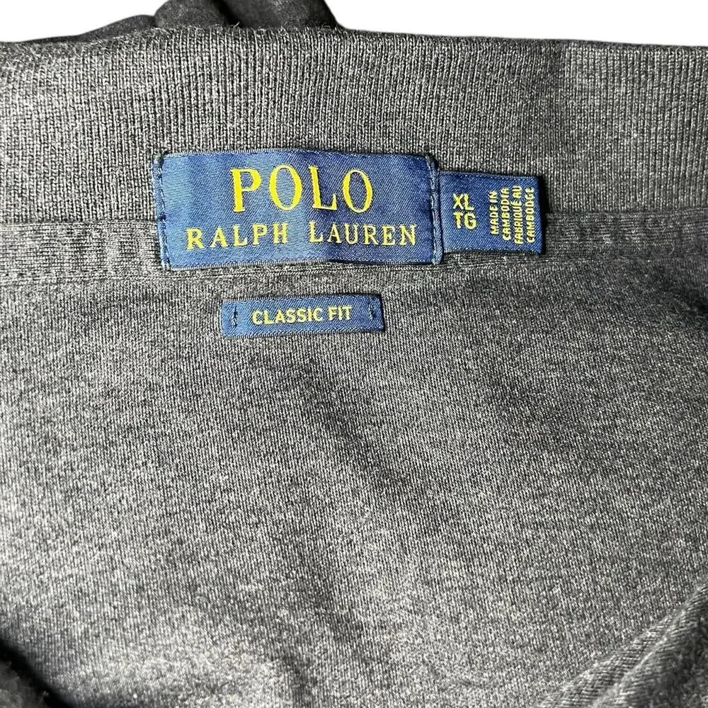 Polo Ralph‎ Lauren Mens Long Sleeve Polo Shirt XL Flesh Pony Classic Fit Gray